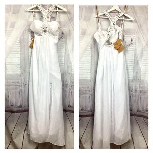 JJs House Chiffon Wedding Gown 4 NWT